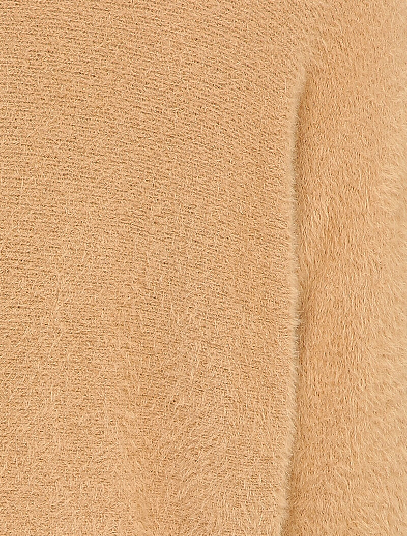 Pull duveteux oversize coupe chauve-souris - Camel - 3