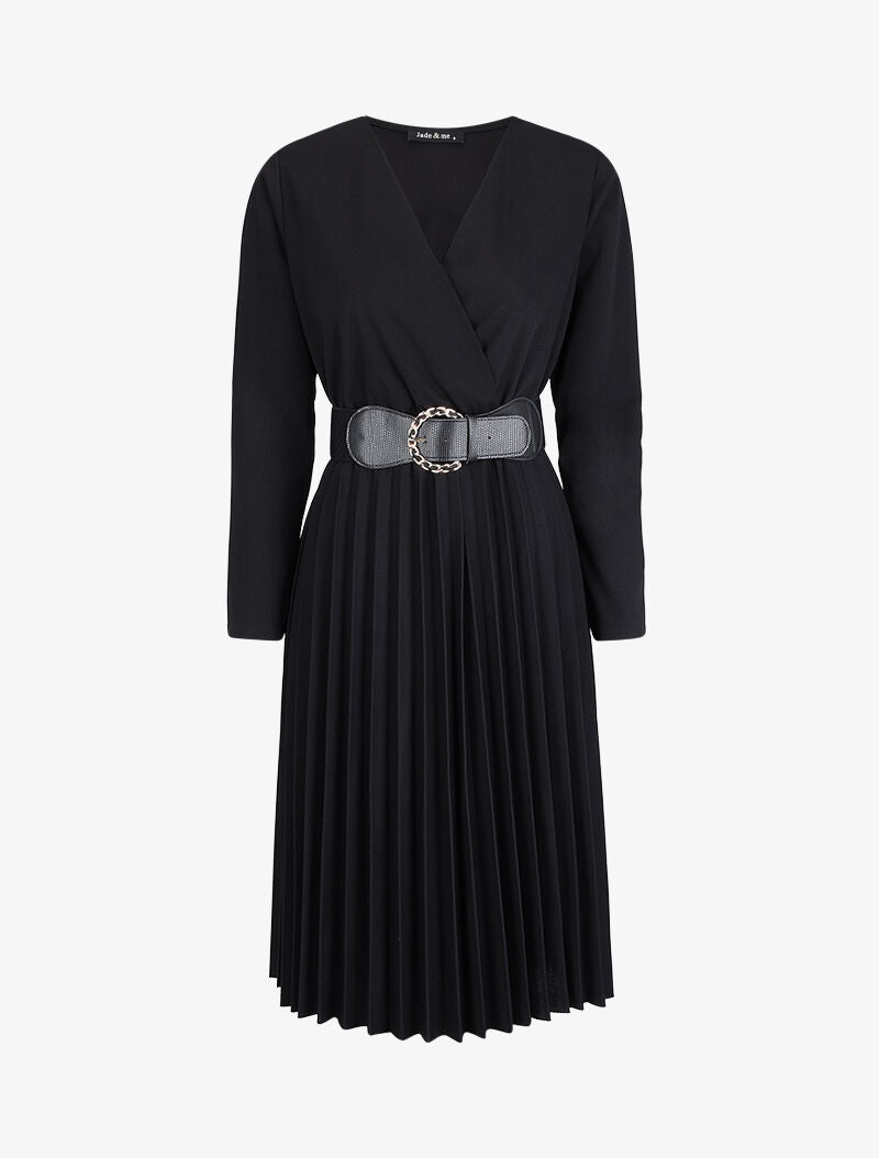Robe longue coupe empire cache-coeur - Noir - 2