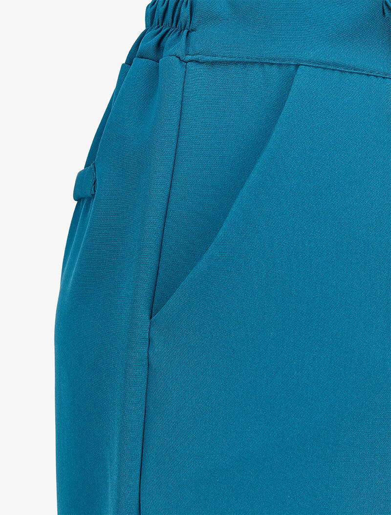 Pantalon carotte à chevilles boutonnées - Bleu canard - 3