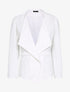 Veste molletonnée à pans asymétriques - Blanc - 4