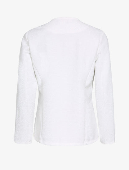 Veste molletonnée à pans asymétriques - Blanc - 2