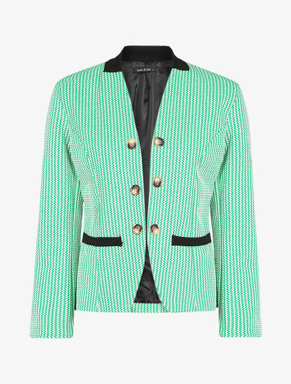 Veste en tweed - Vert/blanc - 4