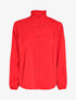 Chemise à col montant à volants - Rouge - 1