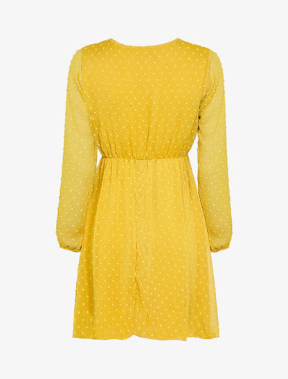 Robe patineuse en plumetis - Jaune - 2