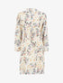 Robe imprimé bouquet sauvage à liens de serrage - Écru - 4