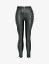 Pantalon slim en simili à triple zips décoratifs - Noir - 3