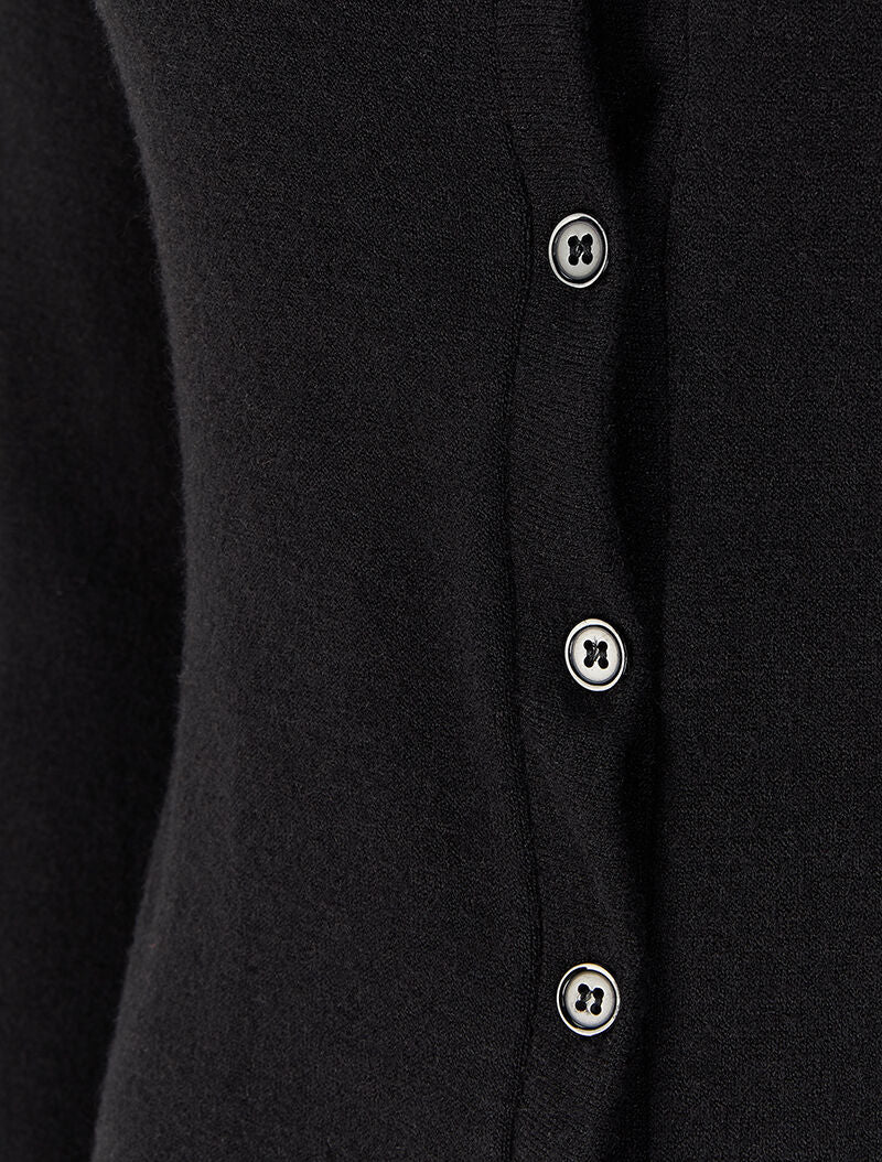 Gilet en maille douce à col V - Noir - 3