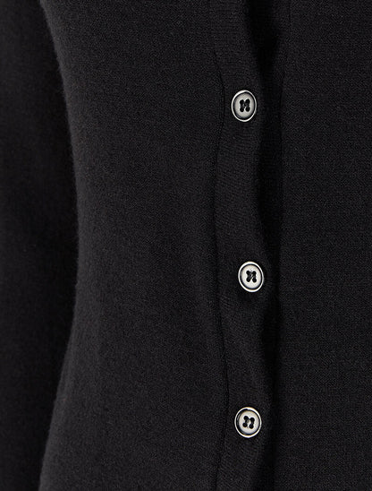 Gilet en maille douce à col V - Noir - 3