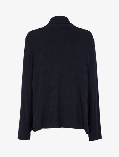 Gilet col châle et pans asymétriques - Noir - 2