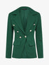 Veste ajustée à boutons stylisés - Vert foncé - 1