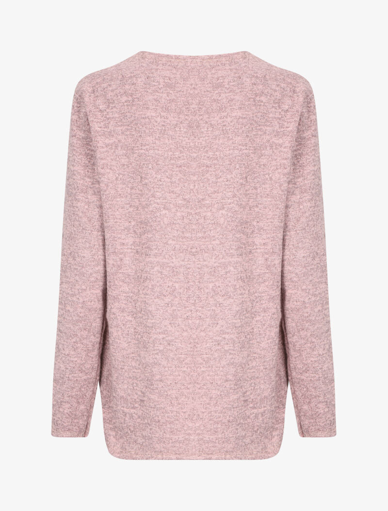 Sweat à message irisé et motif léopard - Rose - 2