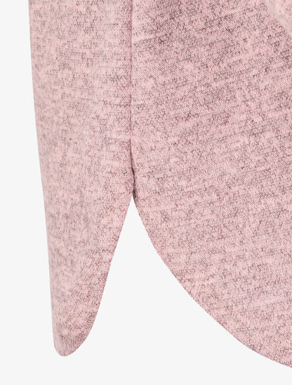 Sweat à message irisé et motif léopard - Rose - 3