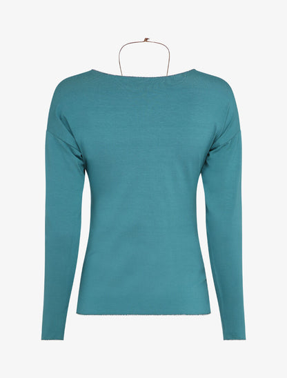 Top uni à liserés irisés - Bleu - 2