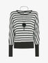 Pull col bateau à imprimé géométrique - Gris clair - 1