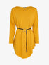 Robe pull oversize à manches dolman - Moutarde - 1