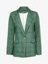Veste fluide à carreaux à poches décoratives - Olive - 3