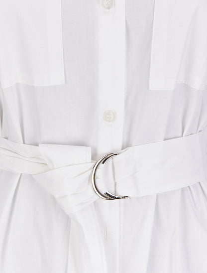 Tunique façon chemise unie - Blanc - 3