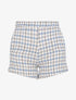 Mini short taille haute en tweed - Bleu ciel - 1