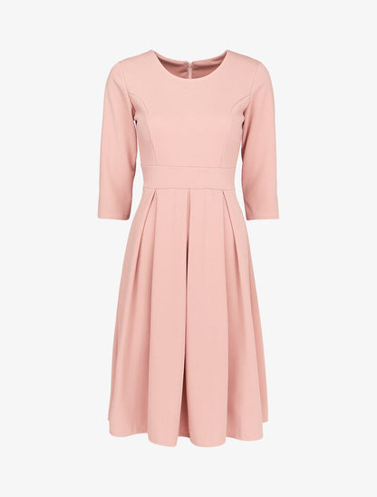 Robe patineuse effet drapé - Rose - 4