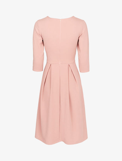 Robe patineuse effet drapé - Rose - 2