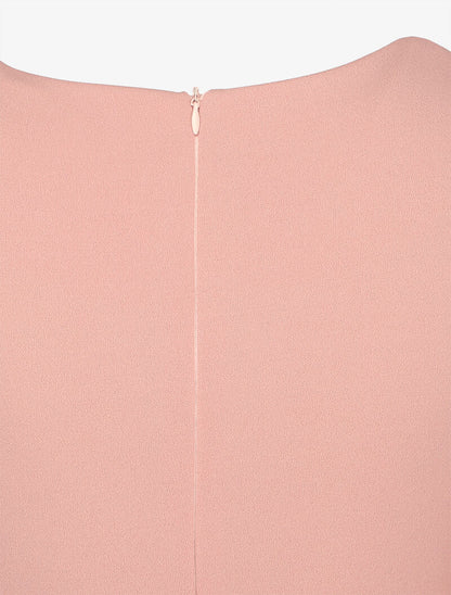 Robe patineuse effet drapé - Rose - 3