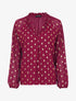 Blouse irisée à col stylisé - Bordeaux - 1
