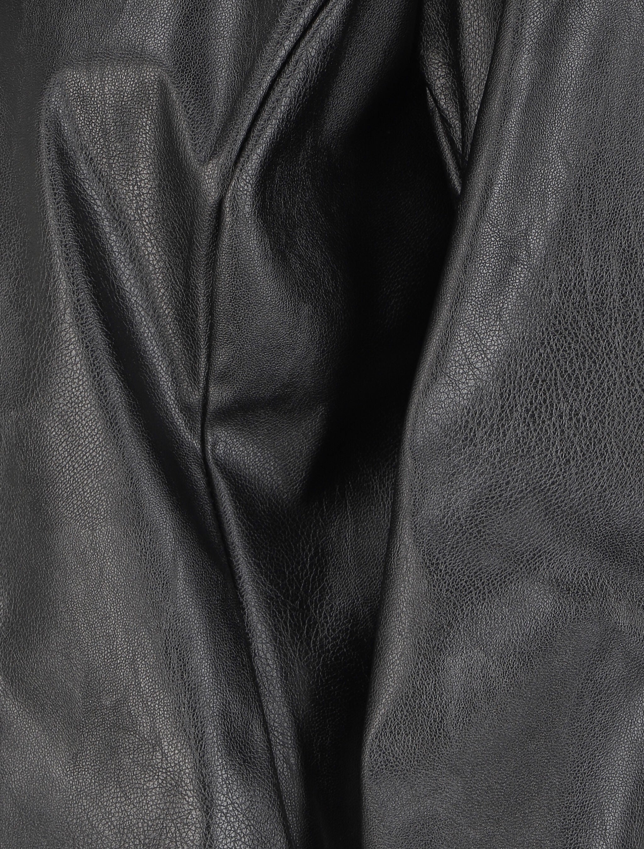 Veste en simili ouverte - Noir - 3