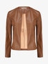 Veste en simili ouverte - Camel - 4
