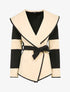 Veste à col châle large - Beige - 3