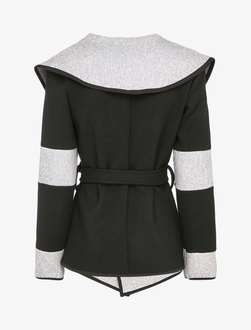 Veste à col châle large - Gris chiné - 2