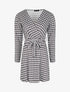 Robe patineuse à imprimé pois stylisés - Noir/blanc - 4