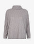 Pull col roulé oversize à plumetis - Gris foncé - 1