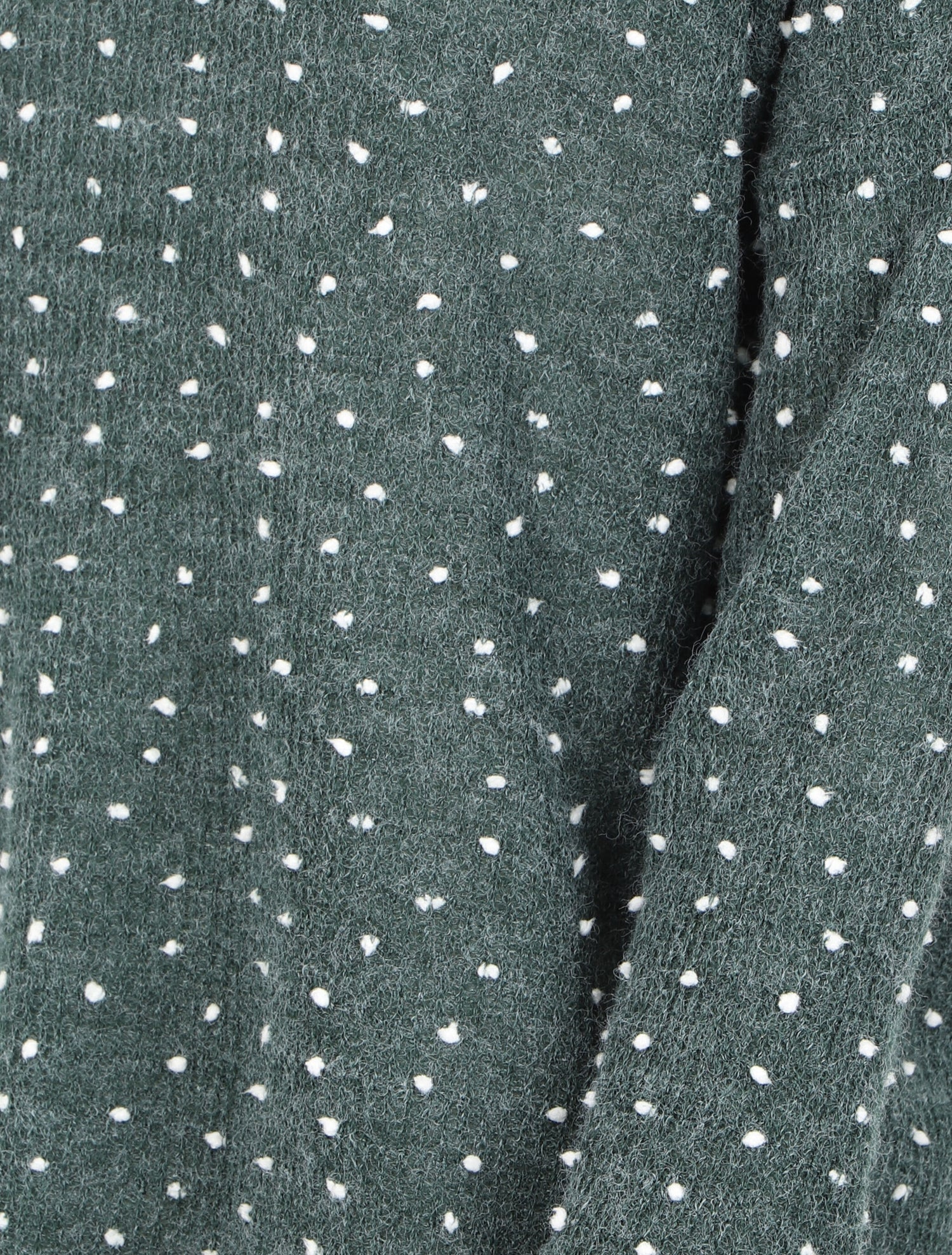 Pull col roulé oversize à plumetis - Vert - 3