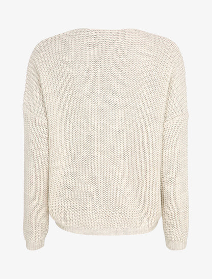 Pull en maille à longueur ajustable - Beige - 2