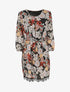 Robe patineuse à imprimé fleurs sauvages - Noir - 4