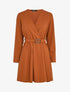 Robe patineuse cache-cœur à boucle stylisée - Rouille - 1
