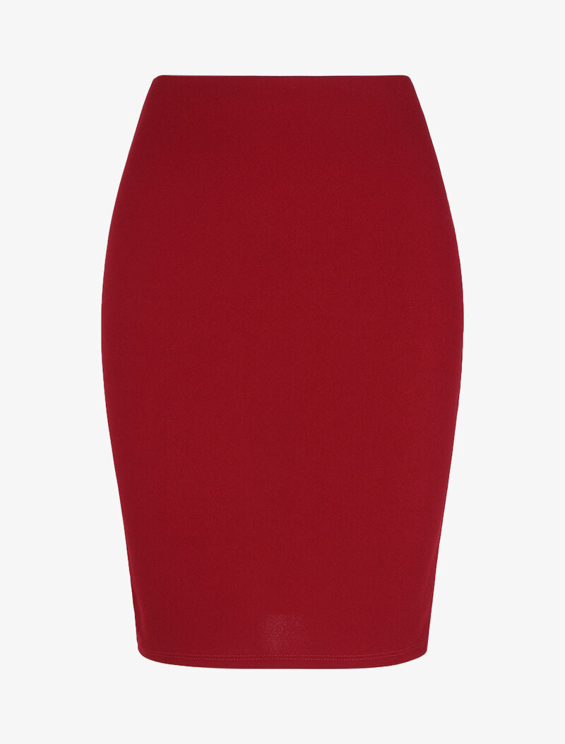 Jupe crayon basique - Bordeaux - 4