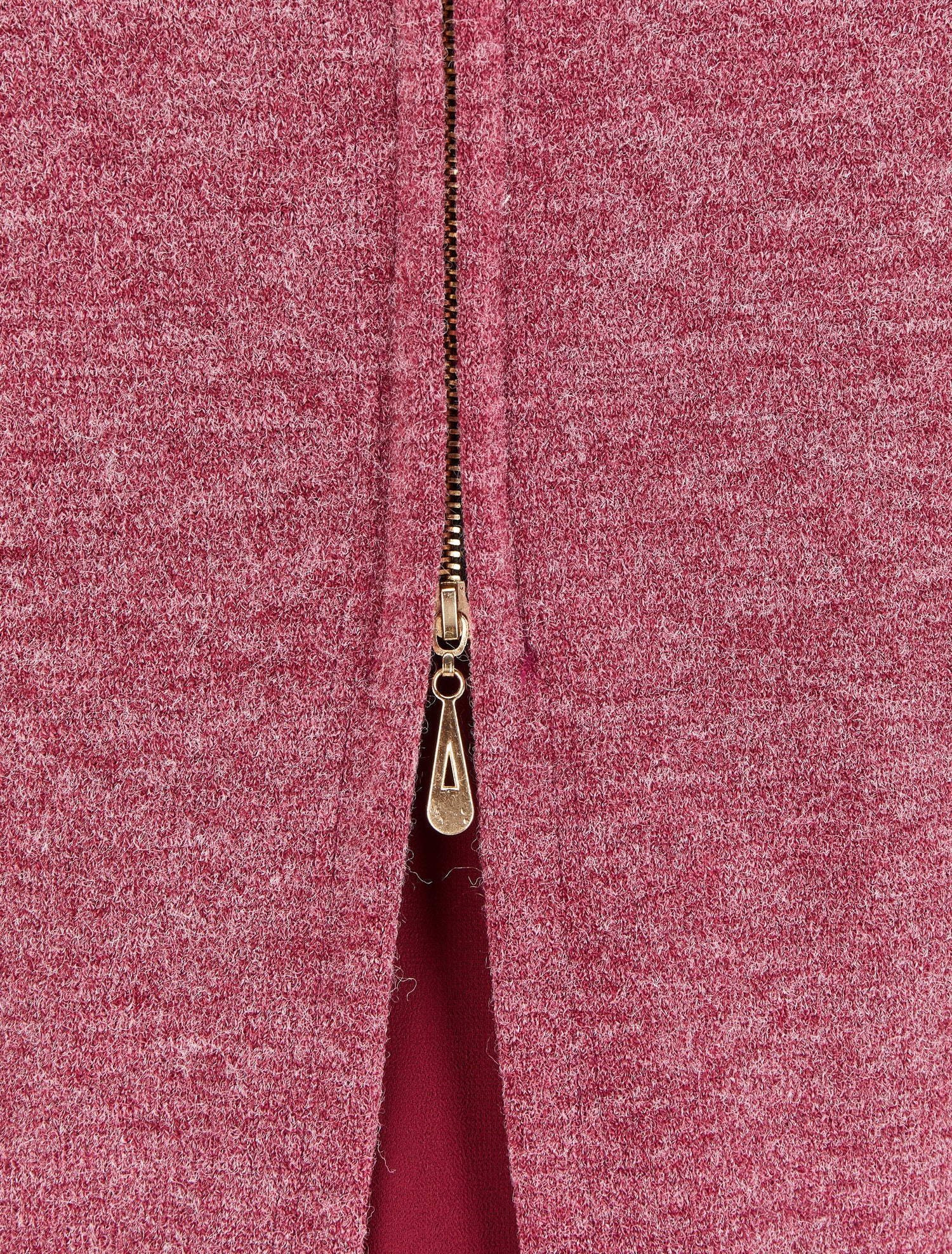 Pull à dos ouvert à détail zip et voile - Bordeaux - 3