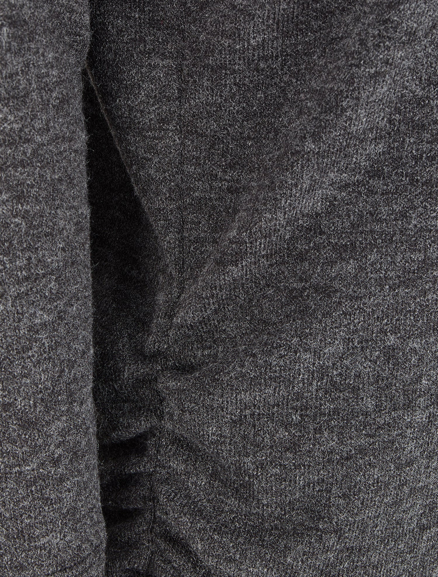 Pull fin à dos légèrement ouvert - Gris foncé - 3