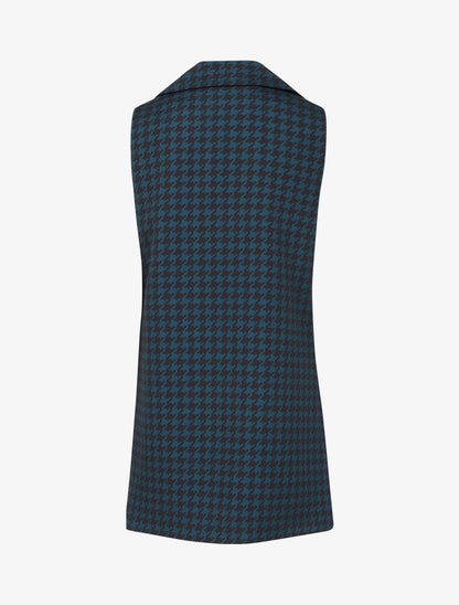 Veste style blazer à imprimé pied de poule - Vert/noir - 2