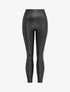 Legging ciré à coutures contrastantes - Noir - 1
