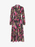 Robe patineuse à imprimé boutons de roses - Noir - 4
