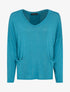 Pull fluide à poches et dos à détail sequins - Turquoise - 1