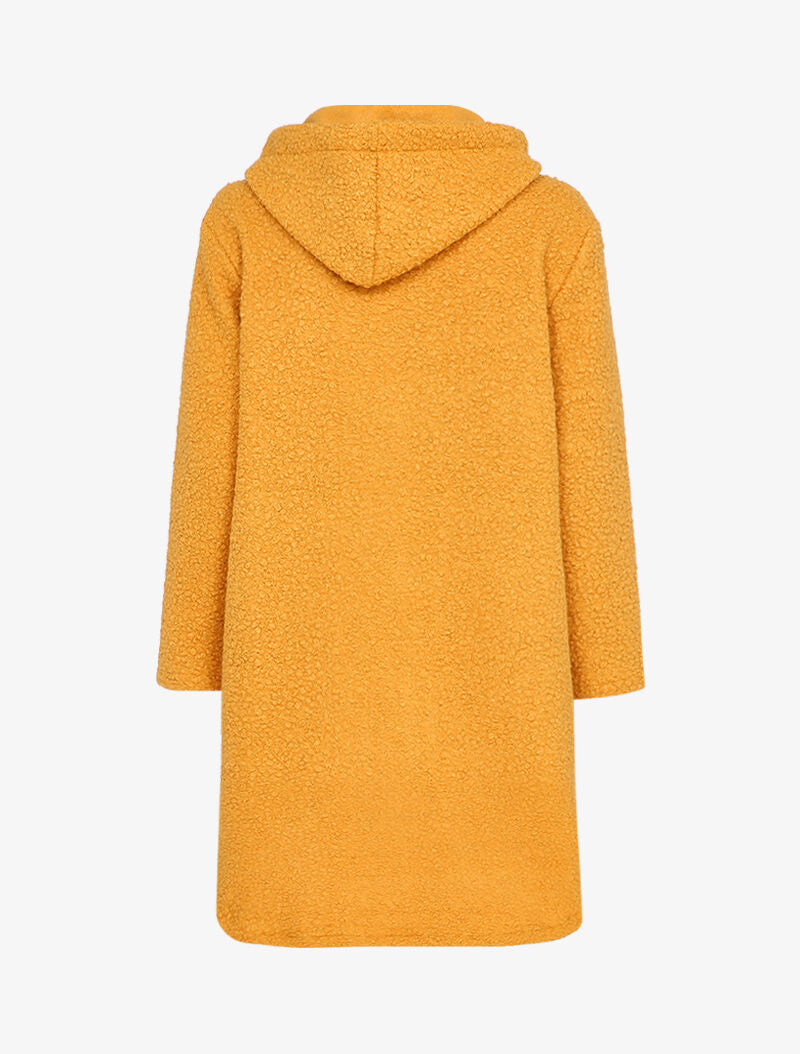 Duffle coat en maille bouclette - Moutarde - 2