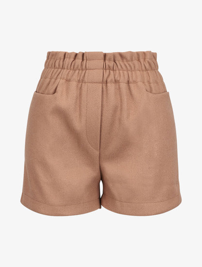 Short paperbag en feutrine - Camel - 4