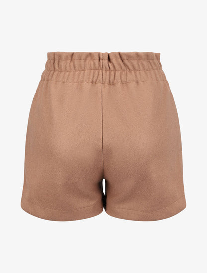 Short paperbag en feutrine - Camel - 2