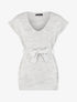 Pull long oversize en maille - Gris clair - 4