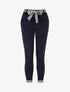 Pantalon 7/8 à ourlets pied de poule - Marine - 3