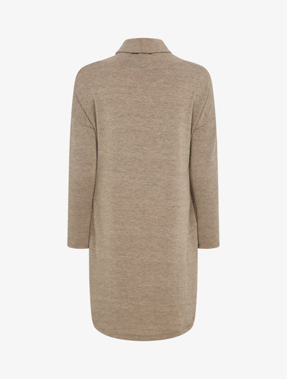 Robe pull à col roulé lâche - Taupe - 2