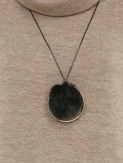 Robe pull à col roulé lâche - Taupe - 3